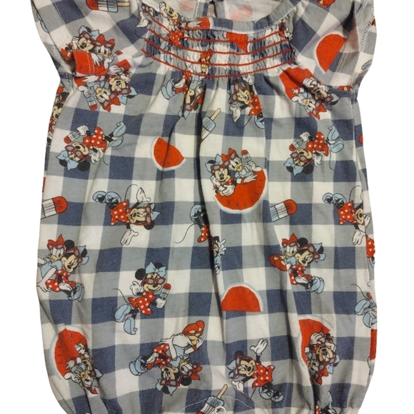 Disney Other - Minnie Mouse And Daffy Duck Checkered Baby Romper​
